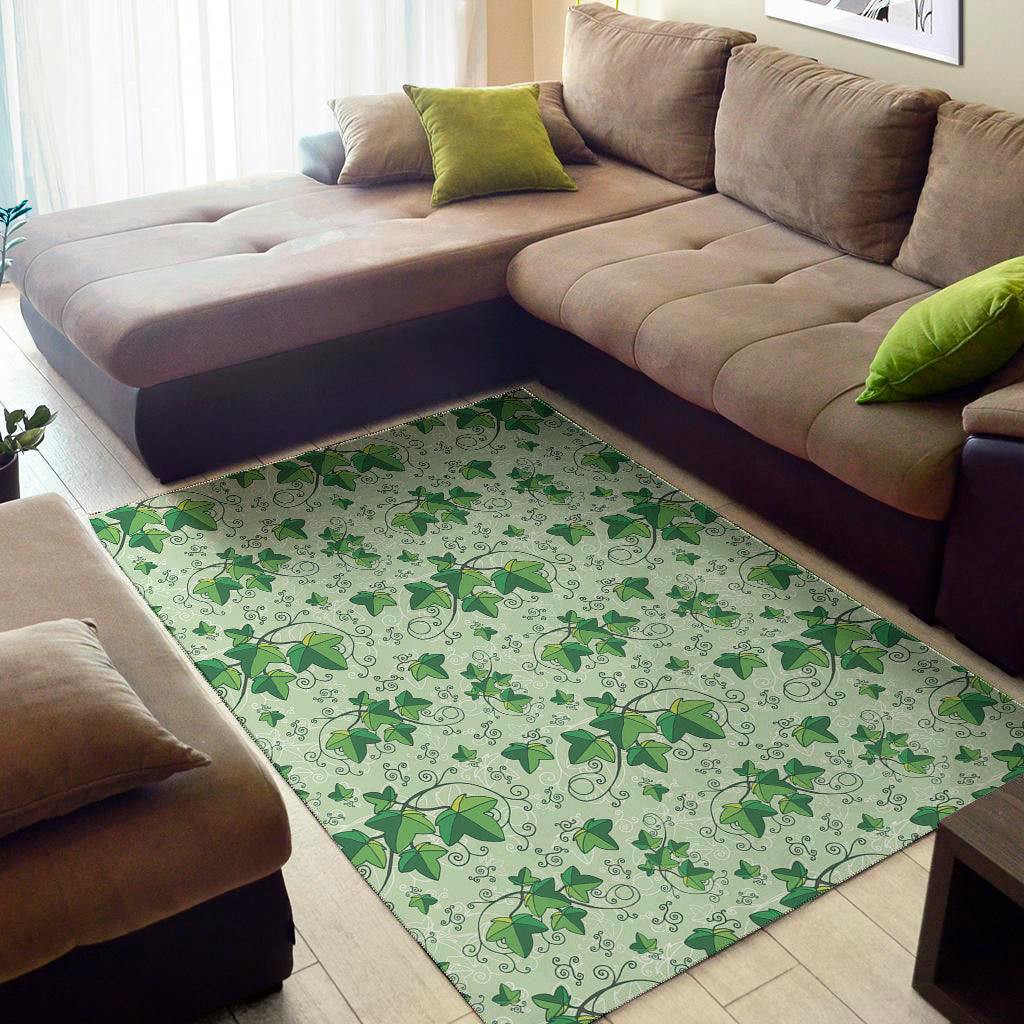 Christmas Ivy Leaf Pattern Print Area Rug