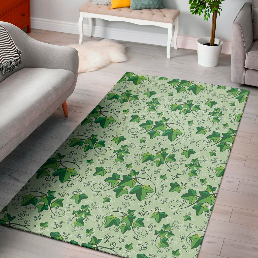 Christmas Ivy Leaf Pattern Print Area Rug