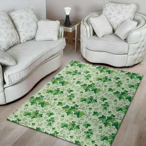 Christmas Ivy Leaf Pattern Print Area Rug