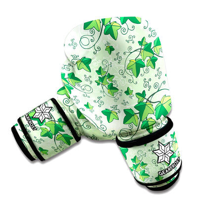 Christmas Ivy Leaf Pattern Print Boxing Gloves
