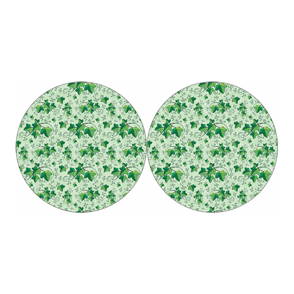 Christmas Ivy Leaf Pattern Print Car Coasters