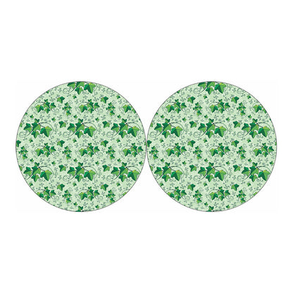 Christmas Ivy Leaf Pattern Print Car Coasters