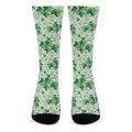 Christmas Ivy Leaf Pattern Print Crew Socks