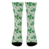 Christmas Ivy Leaf Pattern Print Crew Socks