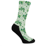 Christmas Ivy Leaf Pattern Print Crew Socks