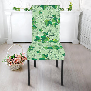 Christmas Ivy Leaf Pattern Print Dining Chair Slipcover