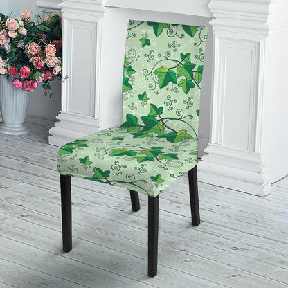 Christmas Ivy Leaf Pattern Print Dining Chair Slipcover