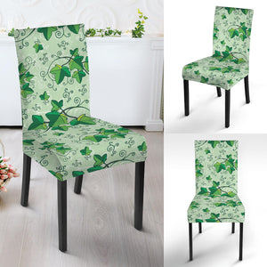 Christmas Ivy Leaf Pattern Print Dining Chair Slipcover