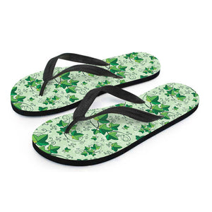 Christmas Ivy Leaf Pattern Print Flip Flops