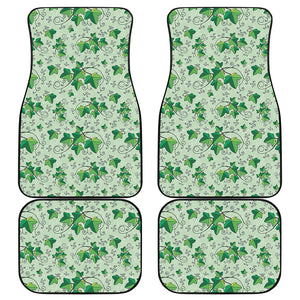 Christmas Ivy Leaf Pattern Print Front and Back Car Floor Mats