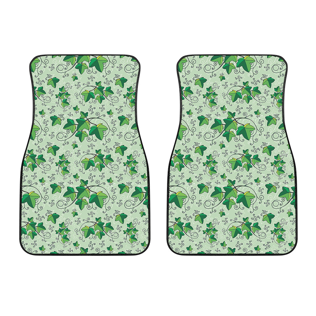 Christmas Ivy Leaf Pattern Print Front Car Floor Mats
