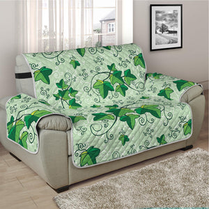 Christmas Ivy Leaf Pattern Print Half Sofa Protector