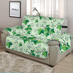 Christmas Ivy Leaf Pattern Print Half Sofa Protector