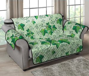 Christmas Ivy Leaf Pattern Print Loveseat Protector