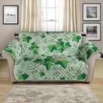 Christmas Ivy Leaf Pattern Print Loveseat Protector