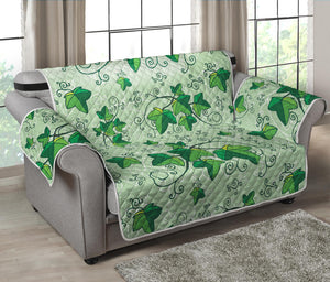 Christmas Ivy Leaf Pattern Print Loveseat Protector