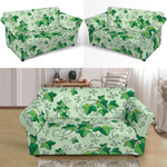 Christmas Ivy Leaf Pattern Print Loveseat Slipcover