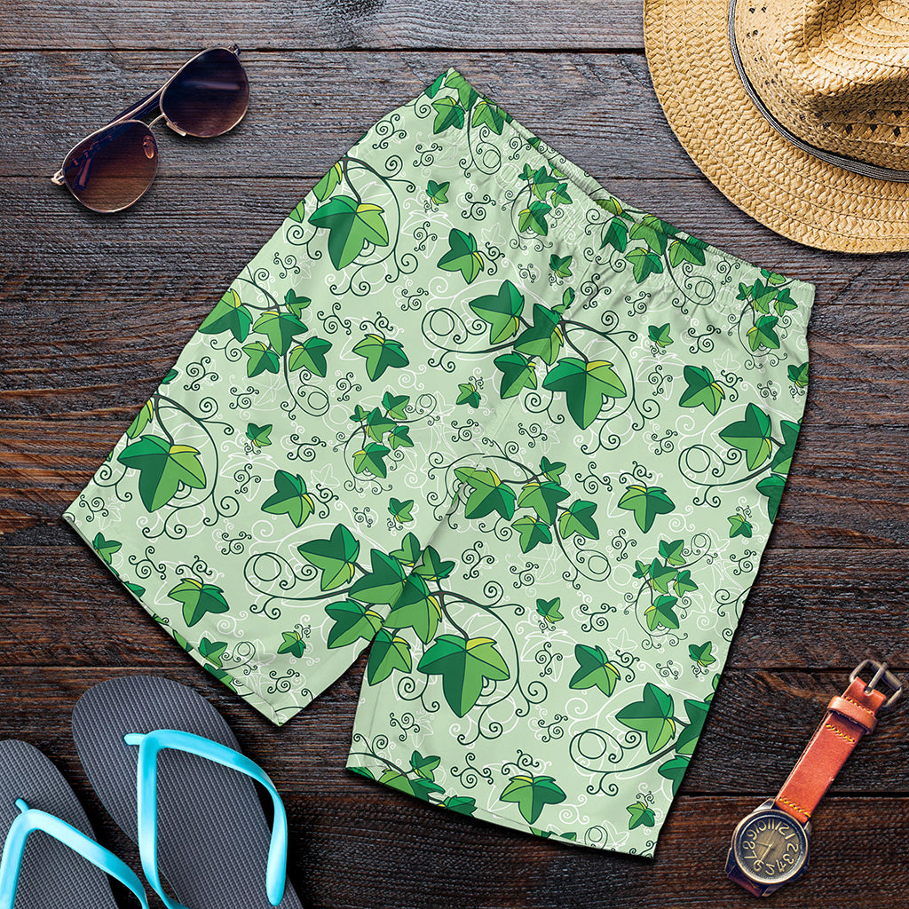 Christmas Ivy Leaf Pattern Print Men's Shorts