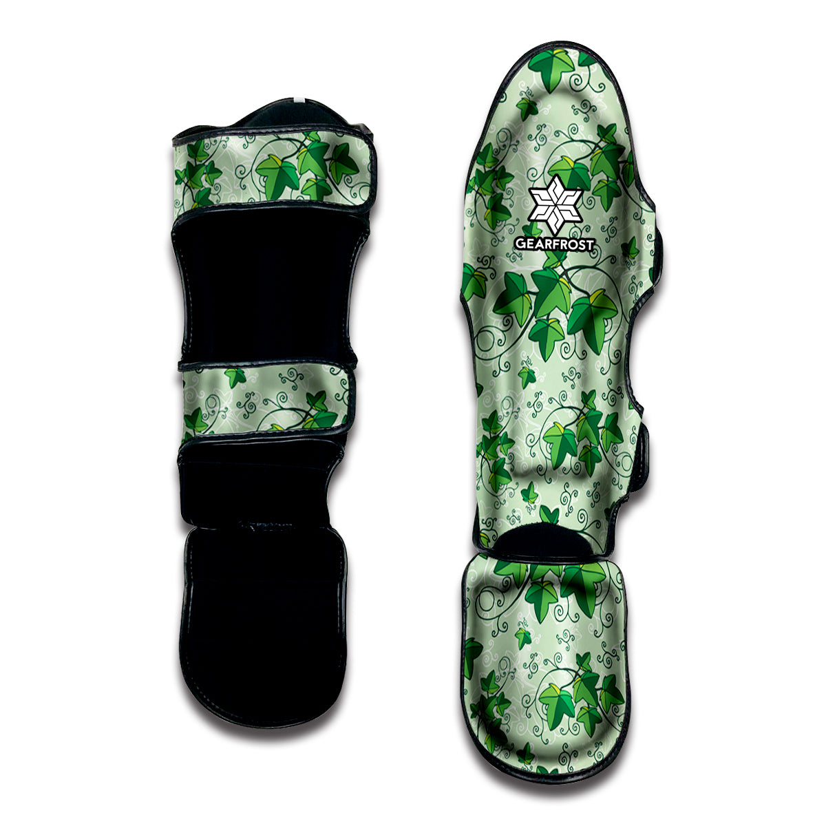 Christmas Ivy Leaf Pattern Print Muay Thai Shin Guard