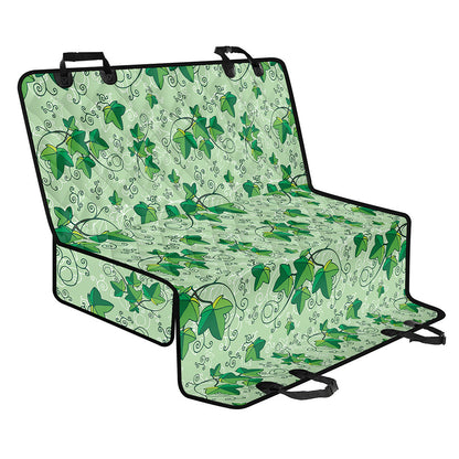 Christmas Ivy Leaf Pattern Print Pet Car Back Seat Cover