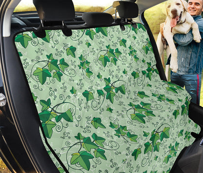 Christmas Ivy Leaf Pattern Print Pet Car Back Seat Cover