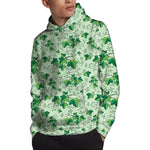 Christmas Ivy Leaf Pattern Print Pullover Hoodie