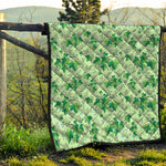 Christmas Ivy Leaf Pattern Print Quilt