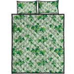 Christmas Ivy Leaf Pattern Print Quilt Bed Set