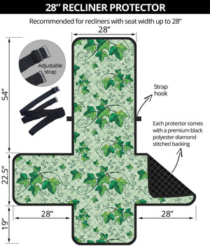 Christmas Ivy Leaf Pattern Print Recliner Protector