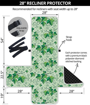 Christmas Ivy Leaf Pattern Print Recliner Protector