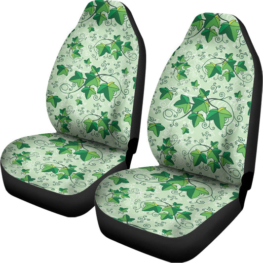 Christmas Ivy Leaf Pattern Print Universal Fit Car Seat Covers