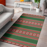 Christmas Knitted Pattern Print Area Rug