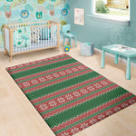 Christmas Knitted Pattern Print Area Rug