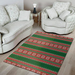 Christmas Knitted Pattern Print Area Rug