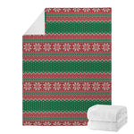 Christmas Knitted Pattern Print Blanket
