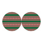 Christmas Knitted Pattern Print Car Coasters