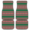 Christmas Knitted Pattern Print Front and Back Car Floor Mats