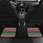 Christmas Knitted Pattern Print Front and Back Car Floor Mats