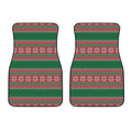 Christmas Knitted Pattern Print Front Car Floor Mats
