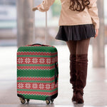 Christmas Knitted Pattern Print Luggage Cover