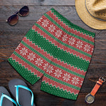 Christmas Knitted Pattern Print Men's Shorts