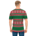 Christmas Knitted Pattern Print Men's T-Shirt