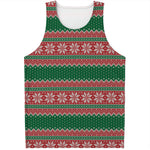 Christmas Knitted Pattern Print Men's Tank Top