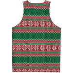 Christmas Knitted Pattern Print Men's Tank Top