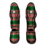 Christmas Knitted Pattern Print Muay Thai Shin Guard