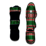 Christmas Knitted Pattern Print Muay Thai Shin Guard