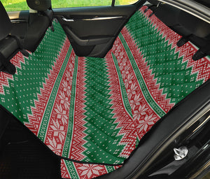 Christmas Knitted Pattern Print Pet Car Back Seat Cover