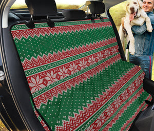 Christmas Knitted Pattern Print Pet Car Back Seat Cover