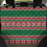 Christmas Knitted Pattern Print Pet Car Back Seat Cover