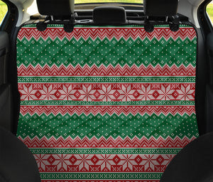 Christmas Knitted Pattern Print Pet Car Back Seat Cover